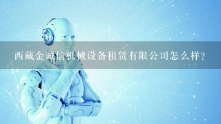 西藏金诚信机械设备租赁有限公司怎么样？