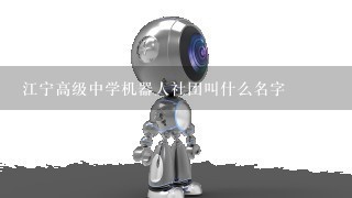 江宁高级中学机器人社团叫什么名字