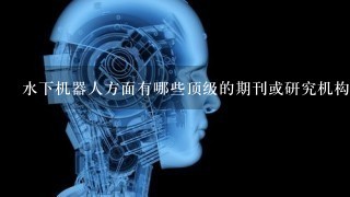 水下机器人方面有哪些顶级的期刊或研究机构？包括国内和国外