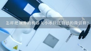 怎样把领养的机器人小冰拉进自己的微信群？