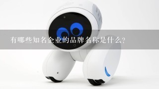 有哪些知名企业的品牌名称是什么？